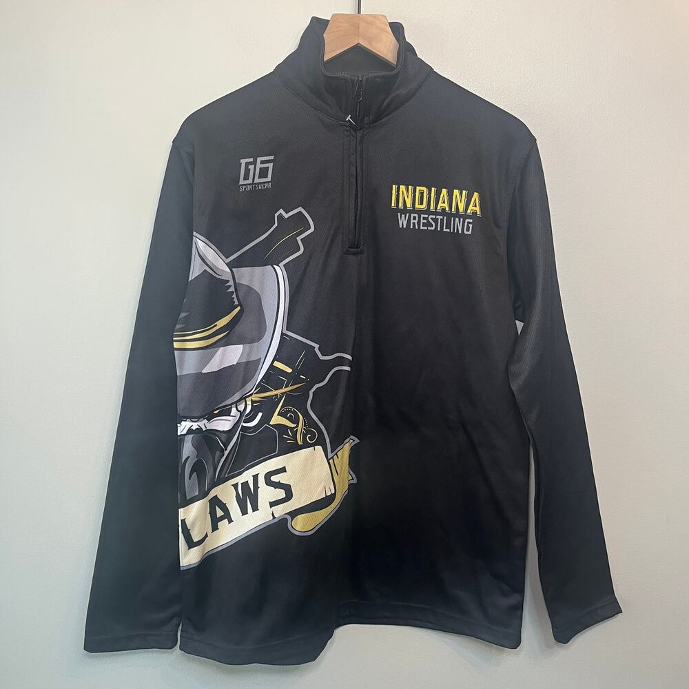 G6 SportsWear MMA Gym Boxing Pullover Top Outlaws Logo Indiana Size Medium